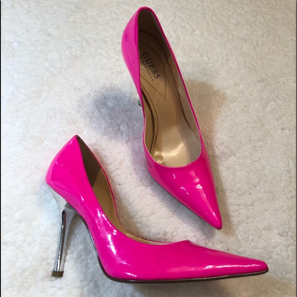 guess hot pink heels